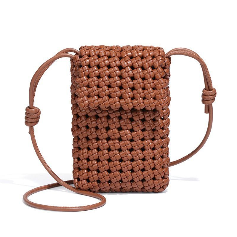 Woven Clover Crossbody Bag Women Lightweight