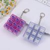 Rgb Mini Keyboard Stress Relief Toy Keychain Pendant Light-Up Fingertip Button Toy For Children Adults Relieve Stress