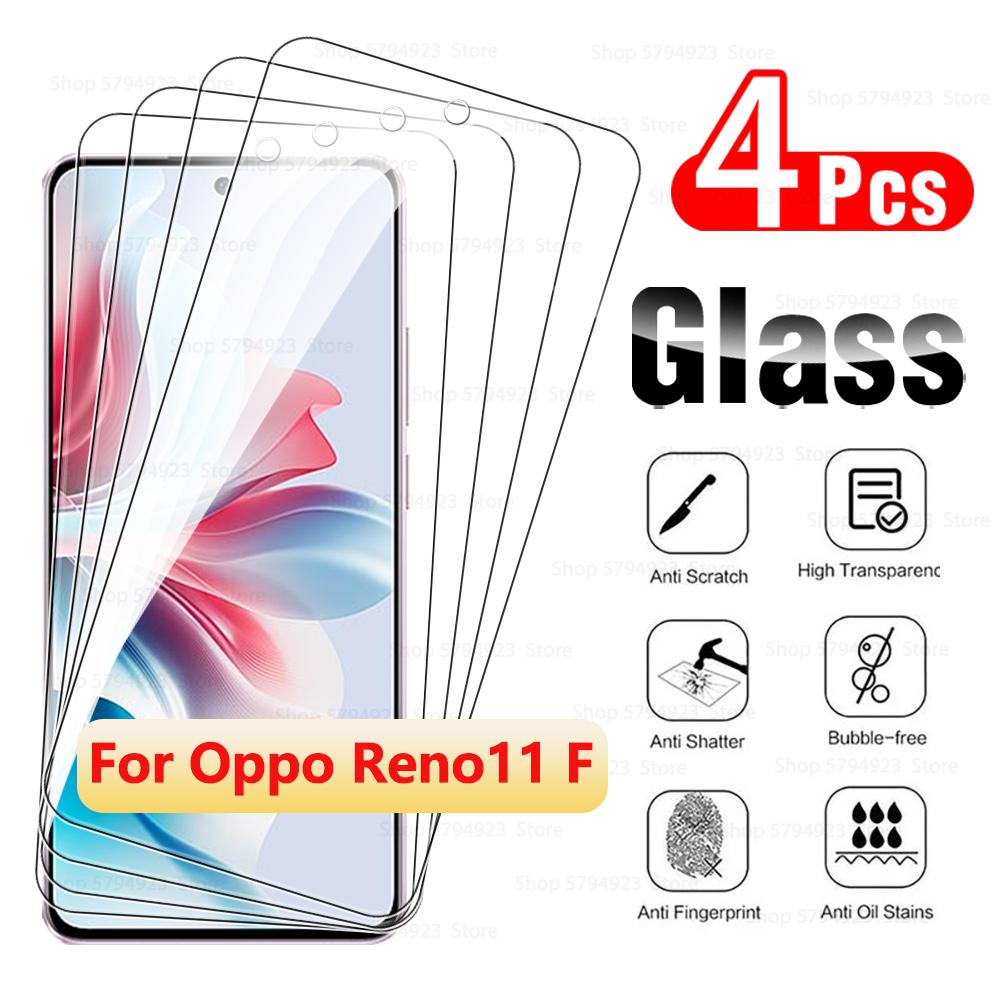 4 pçs vidro temperado para oppo reno11 f 5g protetor de tela reno13 reno14 11 12 f fs a reno 11f 12f 13f 14f reno11f f11 filme de vidro