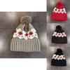 Warm Knitted Hat Cherry Embroidery Design And Plush Ball Decoration For Autumn Cold Weather And Casual Wear