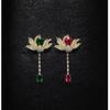 Chinese Lotus Tassel Brooch for Cheongsam Dresses