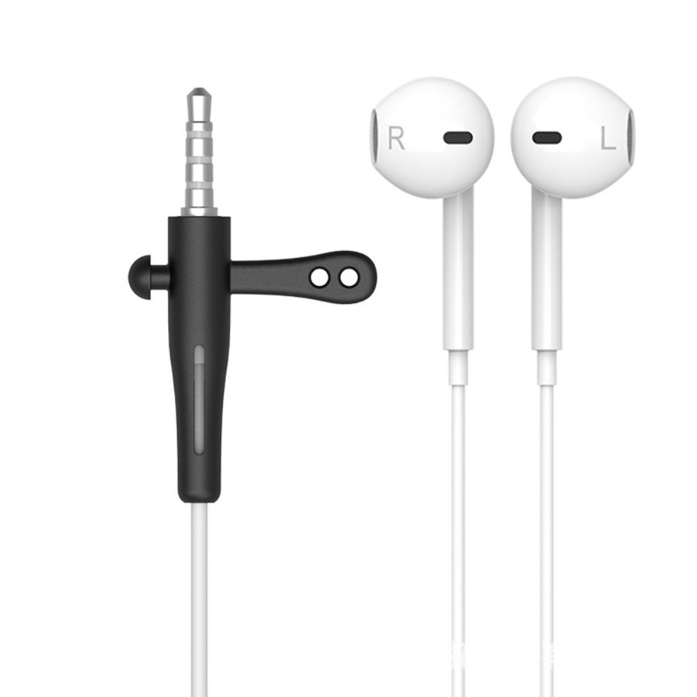 2 pcs Dustproof 3.5 Headphone Cord Protector Silicone Headphone Protector чёрный