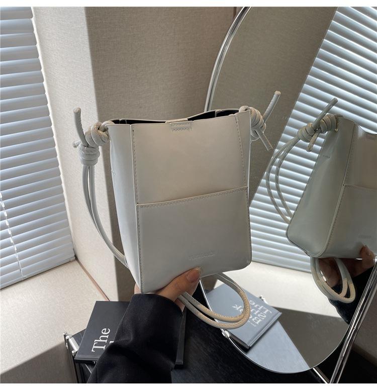 Mobile phone bag female crossbody new niche fashion shoulder bucket small bag for mobile phones