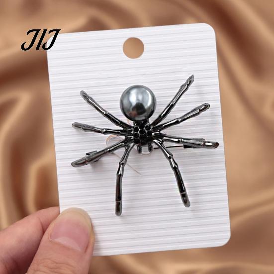 Retro Insekten Pin 1/2 Stück 3D Spinnen Brosche für Halloween, Horror Legierung Gotische Kleidung Accessoires Anstecknadel, Kleidung Jacken Rucksäcke Kostüm