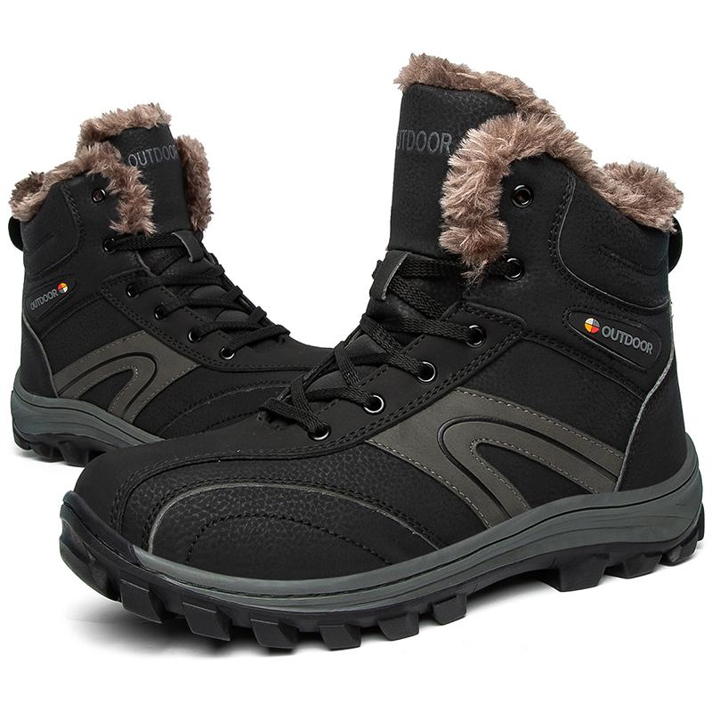 Pánské zimní boty do sněhu Teplé pánské turistické boty vysoce kvalitní kožené vysoké boty velké velikosti pánské boty outdoorové tenisky