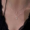 New Popular 925 Sterling Silver Cross 5A Zircon Necklace Personalized Geometric Pendant Choker Birthday Gift Women Fine Jewelry