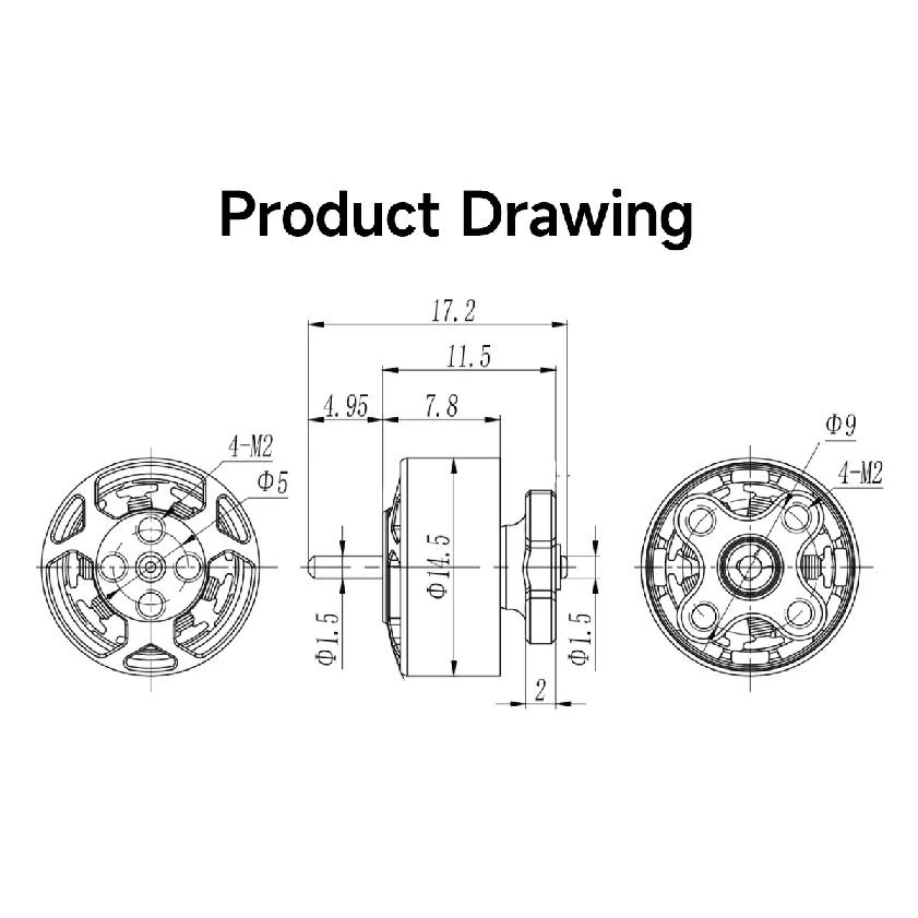 GEPRC SPEEDX2 1104 7500KV Brushless 3S Motor 13.2A for 1.6-2.2 Inch RC FPV Racing Quadcopter High Performance