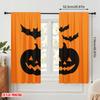 2pcs,2D Plane Printing Curtains Halloween Pumpkin (11) Polyester Woven (without Rod) All Seasons Ldeal for Season Home Decor for