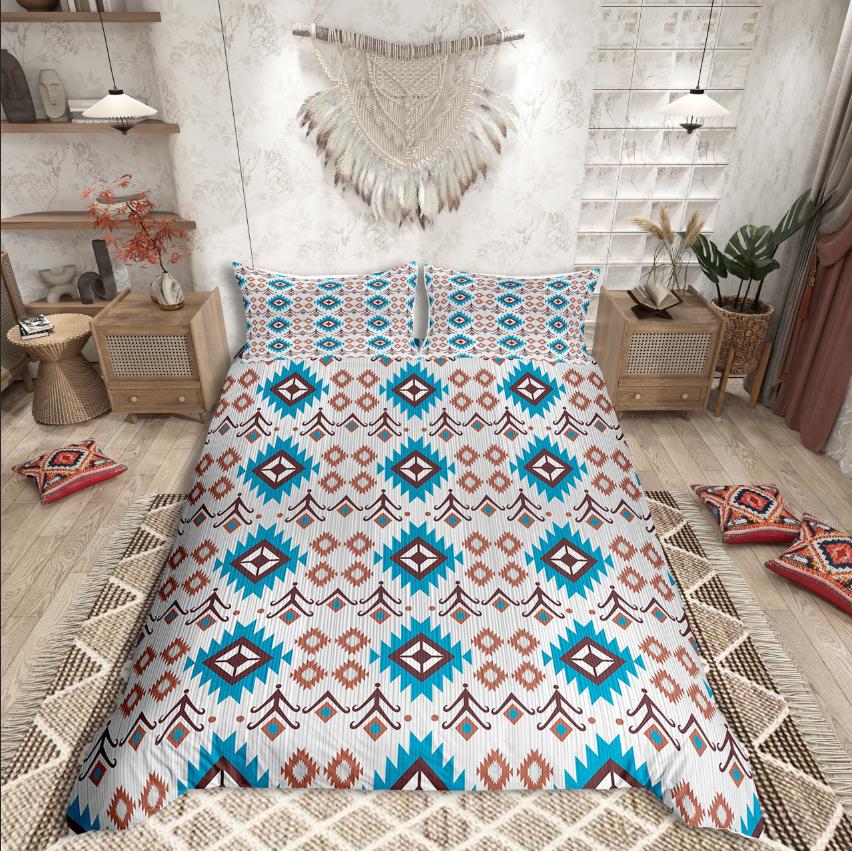 Comforter Homewish Tribal Aztec Bohemian Theme Bedding Set For Teensexotic Style Decor