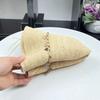 Handmade crochet raffia hat women's summer travel sunscreen UV protection sun straw hat sun hat foldable