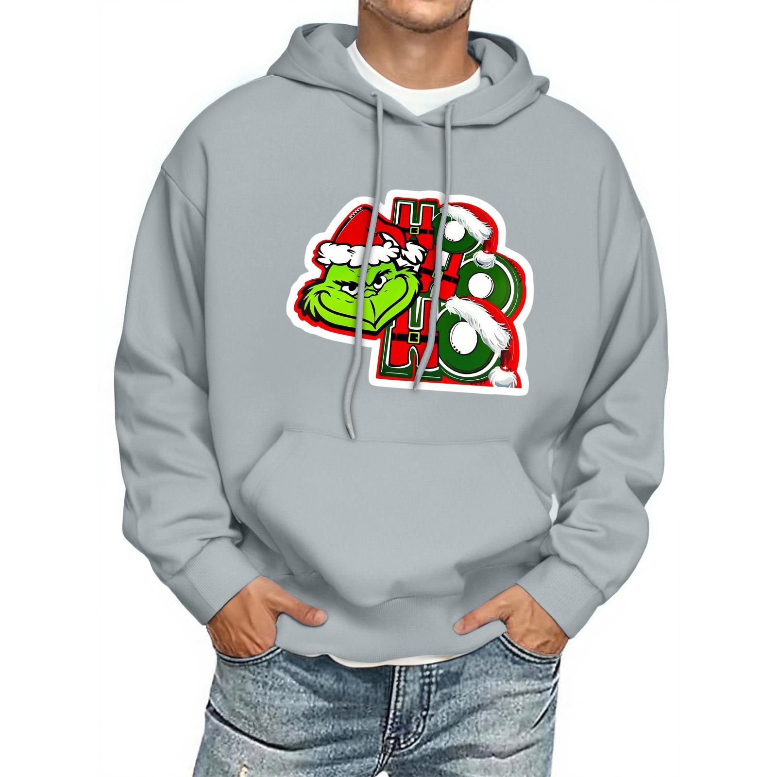 

Мужская толстовка с капюшоном с принтом, с длинным рукавом, повседневный пуловер, худи, толстовка с капюшоном XXL