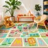Large Cartoon Fun Quick-Dry Water-Absorbent Crystal Velvet Floor Mat for Living Room