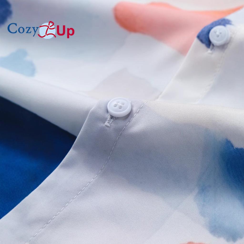 Kurzarmhemd für Herren, Tintenwaschung, Gelb und Blau, Printhemd für den Sommer, neue Kollektion