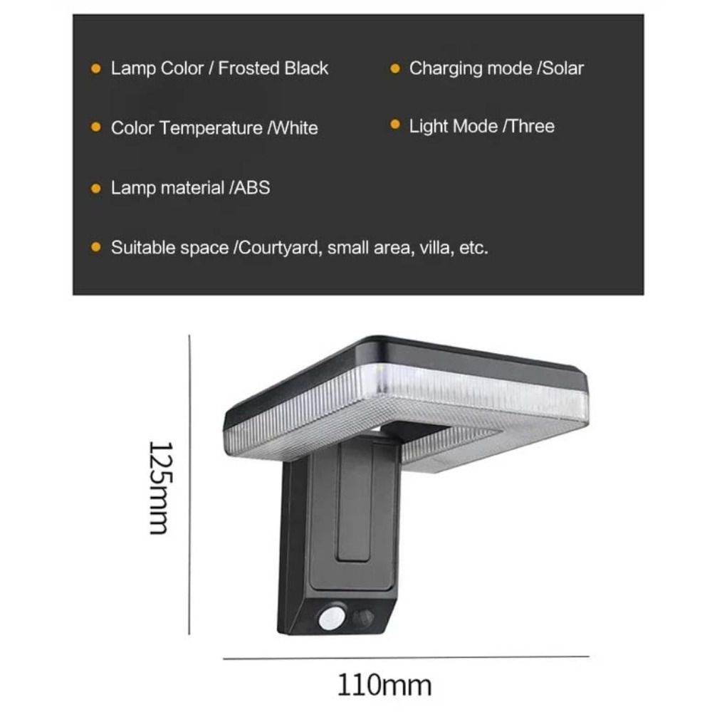 120 Degree Foldable LED Solar Light Motion Sensor 3 Modes Solar Garden Lamp Waterproof Rechargeable Outdoor Wall Lamp