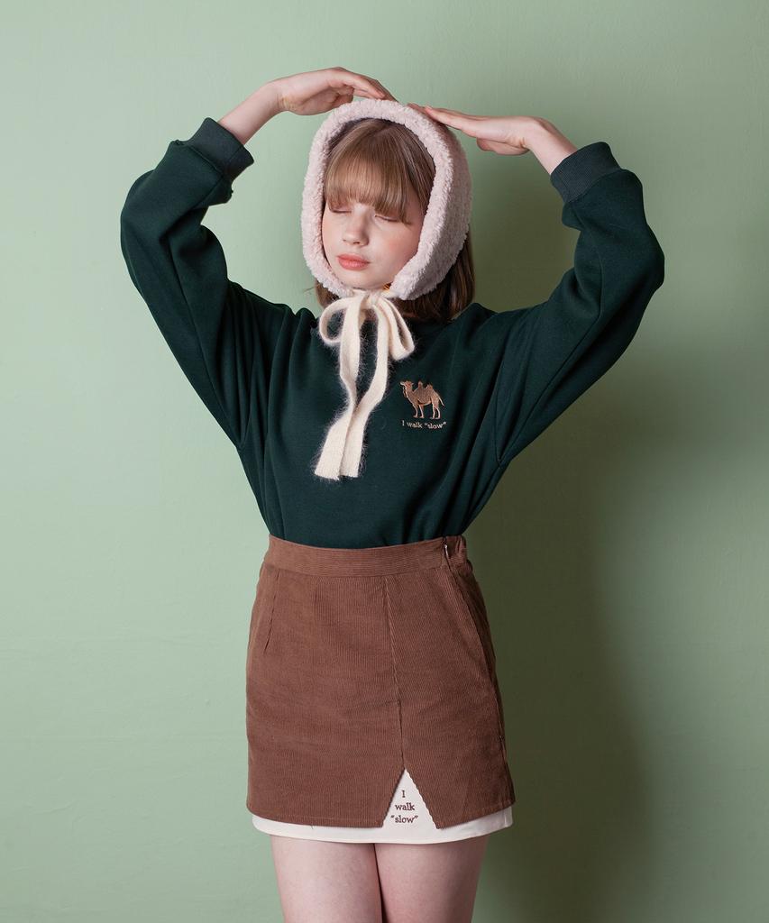 Dear Fear Slow Corduroy Skirt Brown