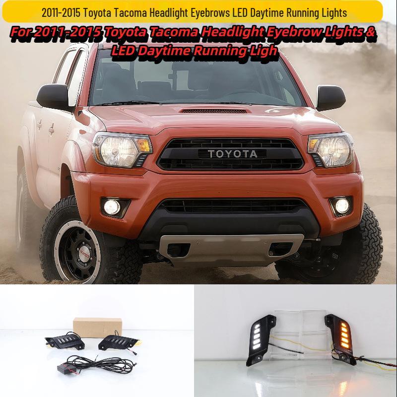 Toyota Tacoma 2011-2015 Headlight Eyebrows Daytime Running Lights Mod