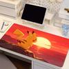 Big MousePad Gamer Extended Mouse Pad Anime Pokemon with Locking Edge Rubber Desk Mat Gaming Accessories Cute Pikachu Mousepad
