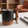Edelstahl Innere Dackel Kaffeetasse Harz Tierförmige Teetasse Einzigartige Wasserbecher Hunde Besitzer