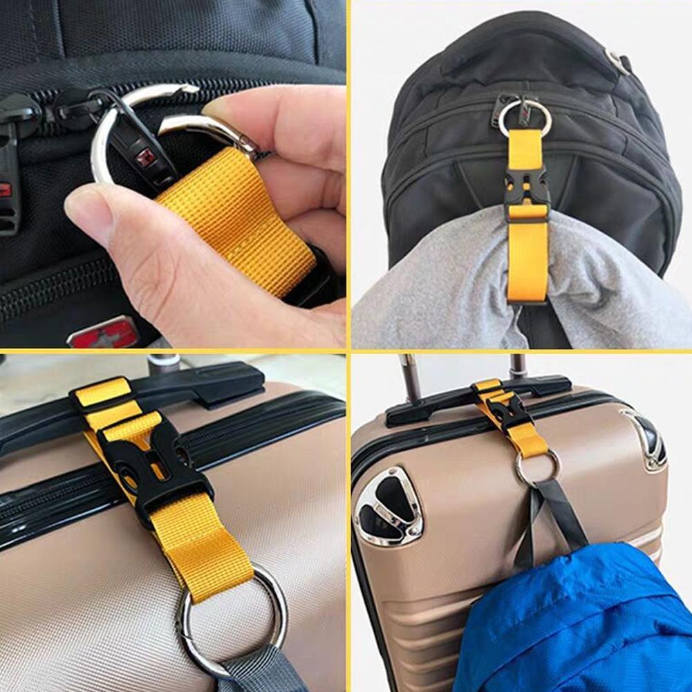Luggage Straps Suitcase Backpack Strap Nylon Adjustable Suitcases Belts Outdoor Camping Hiking Nylon Ribbon Hook Buckle