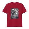 Gothic Dark Fantasy Black White Wolf Print Casual Streetwear T Shirt Vintage Washed Comfortable Top For Everyday Wear Fashion