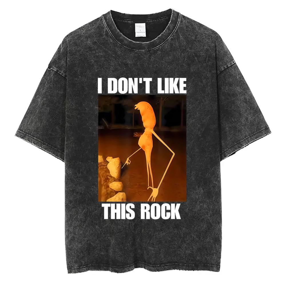 I Dont Like This Rock Its Pissing Me Off Marcus The Worm Washed Vintage Funny Meme Tshirt Men Women Casual Cotton Short Sleeve