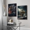 Ocean Sailing Sailboat Canvas Posters and Prints Abstract Painting Wall Art Pictures for Living Room Home Decoration