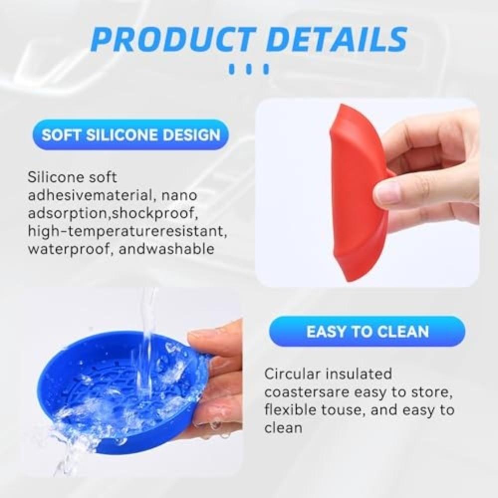 2Pcs Silicone Material Cup Holder Insert Pads Dustproof Cup Mat Car Cup Holder Coaster  Vehicles Use