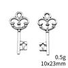 Hollow Clover Key Charm Lucky Pendant Tool Charms For Bracelet Necklace Jewelry Making Supplies For DIY