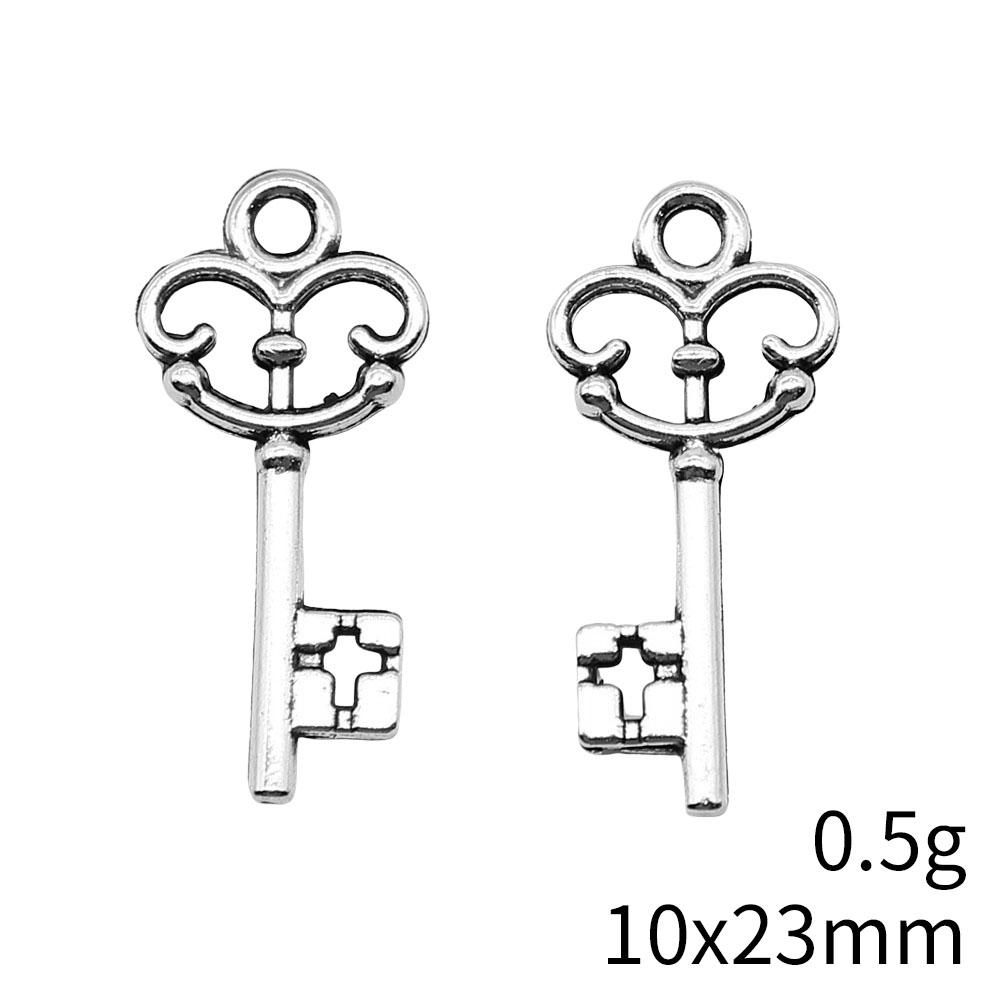 Hollow Clover Key Charm Lucky Pendant Tool Charms For Bracelet Necklace Jewelry Making Supplies For DIY