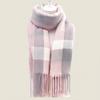 Cold-proof Classic Plaid Scarf Soft Long Neckscarf with Tassel Large Knitted Wool Scarf  Men
