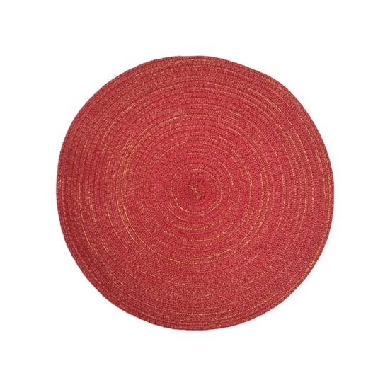 Round Woven Placemats for Table Nordic Faux Cotton Linen Yarn