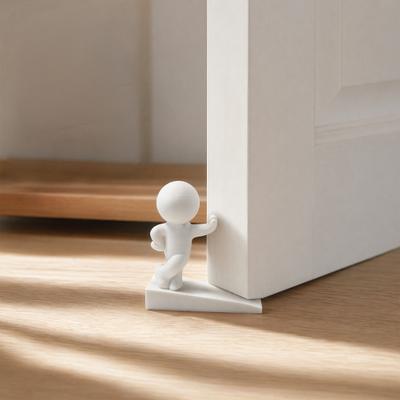Cute Door Stopper Wedge, Little Figure Non-Slip Door Stop for Bottom of Door, 3D Printed Decorative Door Wedge for Bedroom Office