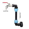 Schwanenhals IBC Tankadapter mit Auslassventilen IBC Fässer Verbinder Hausgärten Bewässerung Wasserverbinder Langlebig