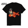 Graphic T-shirt Men Tee Shirt Punch Monkey Pattern Round Neck Short Sleeve Casual Pullover Tops Stretchy Fit Solid Color Daily Wear Soft Breathable