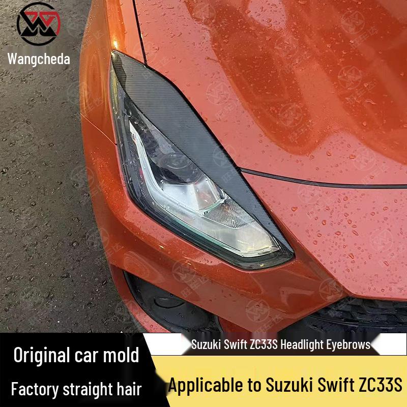 Carbon Fiber Headlight Eyebrow Stickers for Suzuki Swift ZC33S