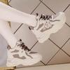 Leather dad shoes women's small 5cm thick-soled non-slip lightweight sports women's shoes
