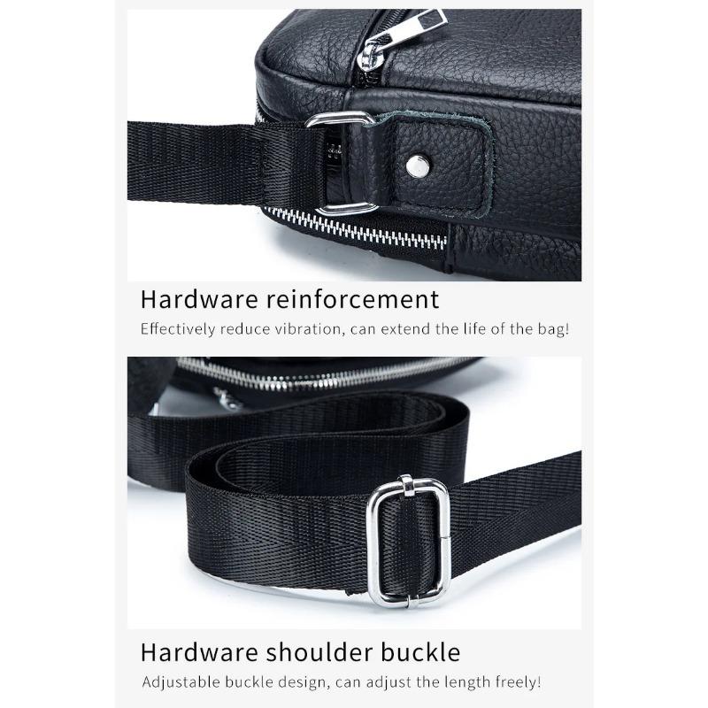 BULLCAPTAIN 2024 New Brand 100% cowhide men's bag shoulder bags high quality messenger small bag retro square luxury  handbag