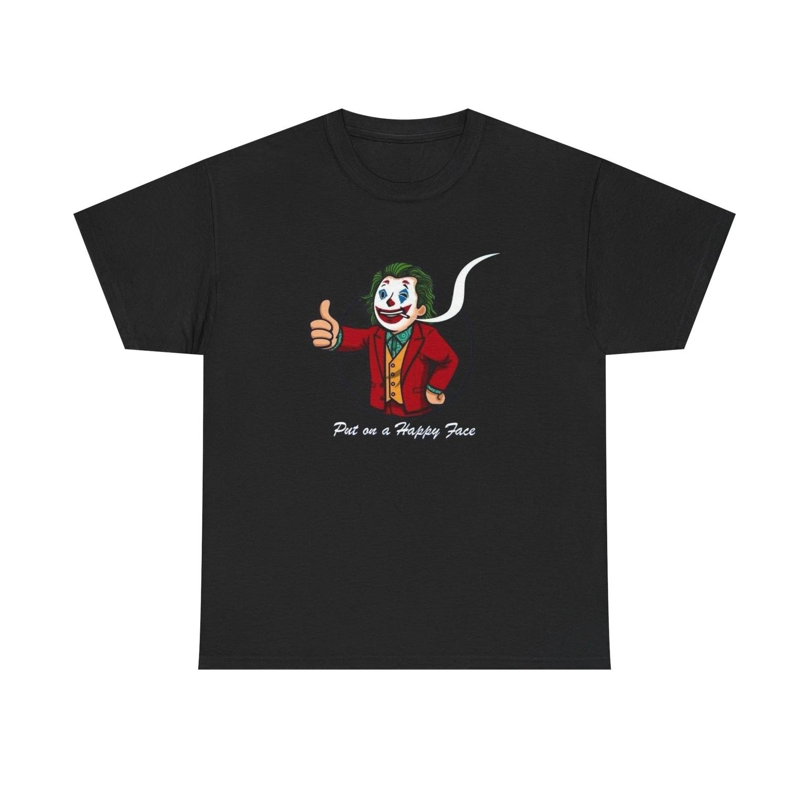 

Put On A Happy Face Joker Graphic T Shirt Unisex Heavy Cotton Tee S