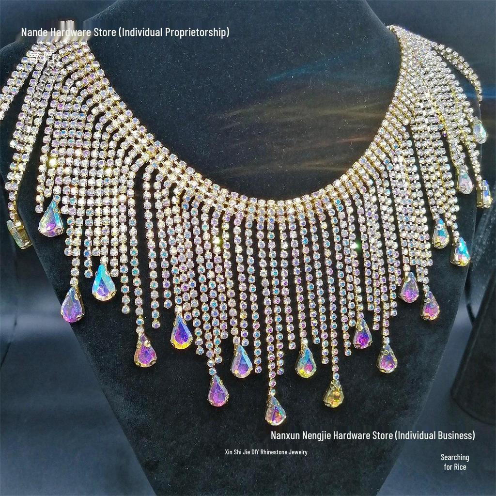 Exquisite Rhinestone Tassel Chain for Belly Dance & Accessories