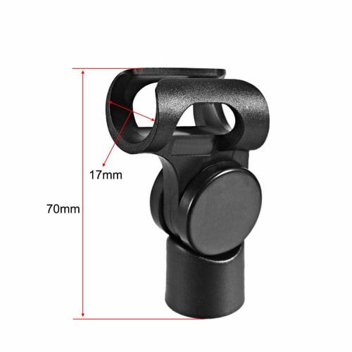 uxcell Microphone Clip Holder, Universal Accessory for 15mm Thread Diameter and 17mm Mic Stand Handheld Microphones, Pack of 2