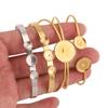 2 Stück Verstellbare Edelstahl Goldplattierte Armbänder Schmuckzubehör Passend für 12mm Cabochon Basis DIY Armband zur Schmuckherstellung