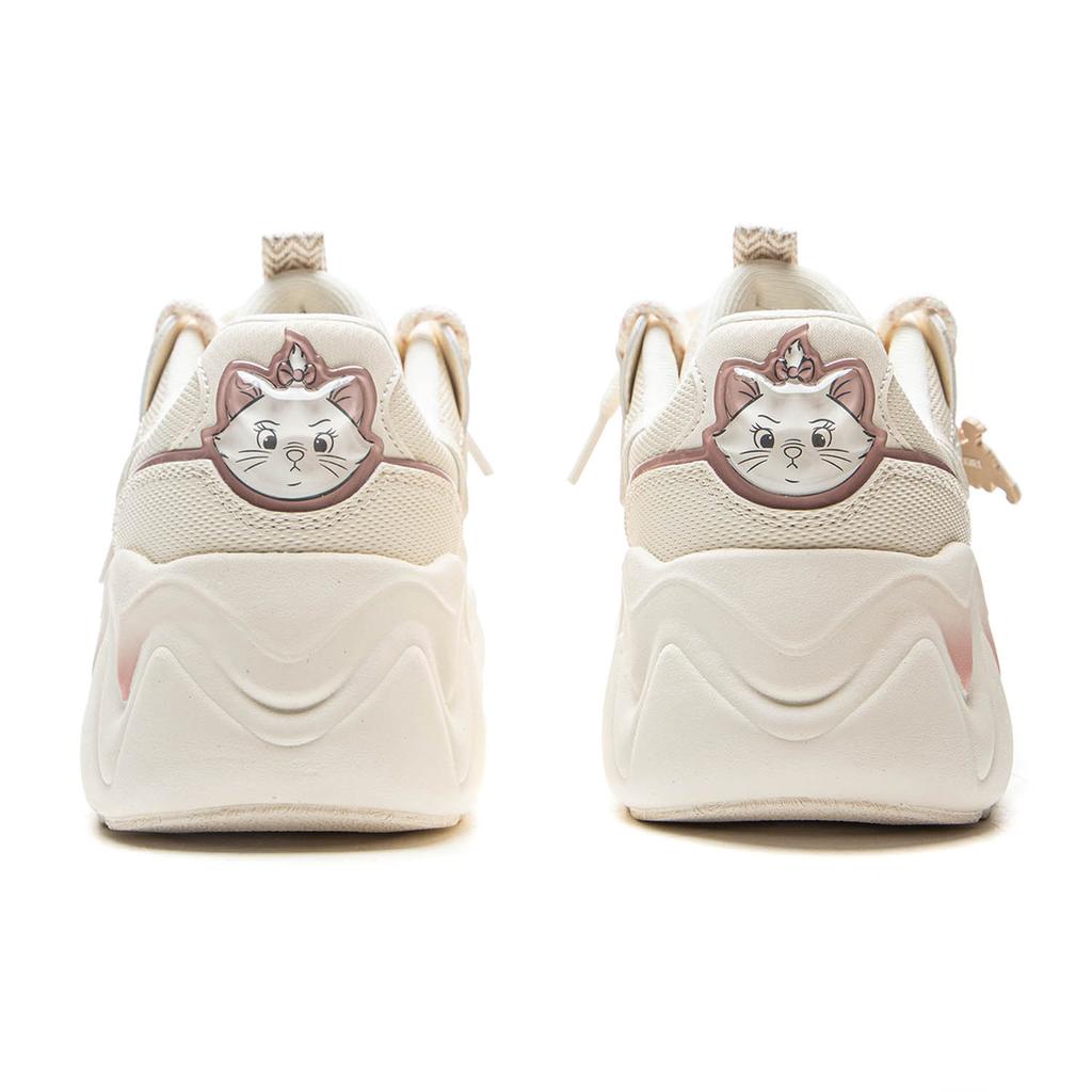 New Disney x LiNing Cheese 3.0 Slip Resistant, Abrasion Resistant, Lightweight Low top Skateboard Shoes Women's Beige Pink AGCV346-5