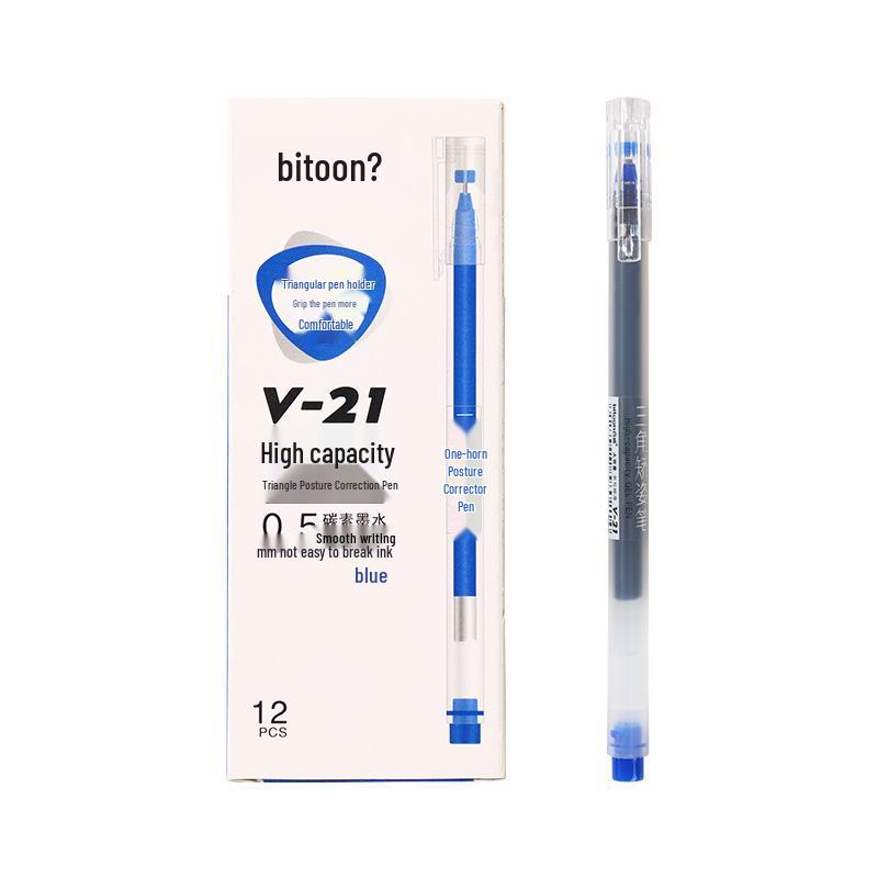 

Baitong V-21 Triangular Correction Pen 0.5mm - High-Capacity Signature & Business Pen 0.5mm