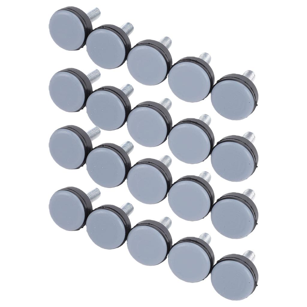 20PCS PTFE Furniture Leveler Feet M6 Thread Antislip Furniture Glides Slider for Tables Chairs Cabinets