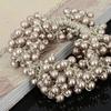 Fashion Women Faux Pearls Beads Hair Band Rope Scrunchie Ponytail Holder