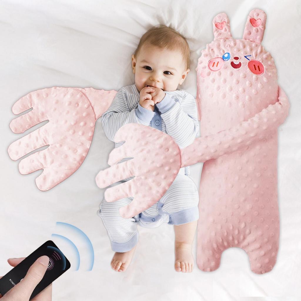 Baby Sleeping Patting Pillow with Soothing Palm Remote Control Electric Baby Hand Pillow Soothing Doll Palm Patting for Toddler