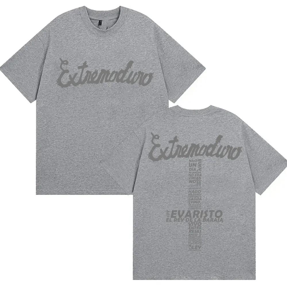 Rock Extremoduro Band Lettering Print Men's and Women's T-shirts, Hip Hop Harajuku's Oversized Male Female Short Sleeves Casual