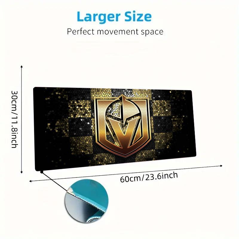 Vegas Golden Knights Mouse Pad, Large Gaming Desk Mat, Non-slip XXL Mousepad for Laptop & Tablet, Mini PC Playmat with Stitched Edges