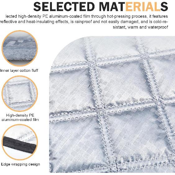 UGSHY Car Half Car Cover Sunshade, Windshield Hood Front Window All-Season Protection Waterproof Dustproof Frostproof Car Cloth, Outdoor Foldable