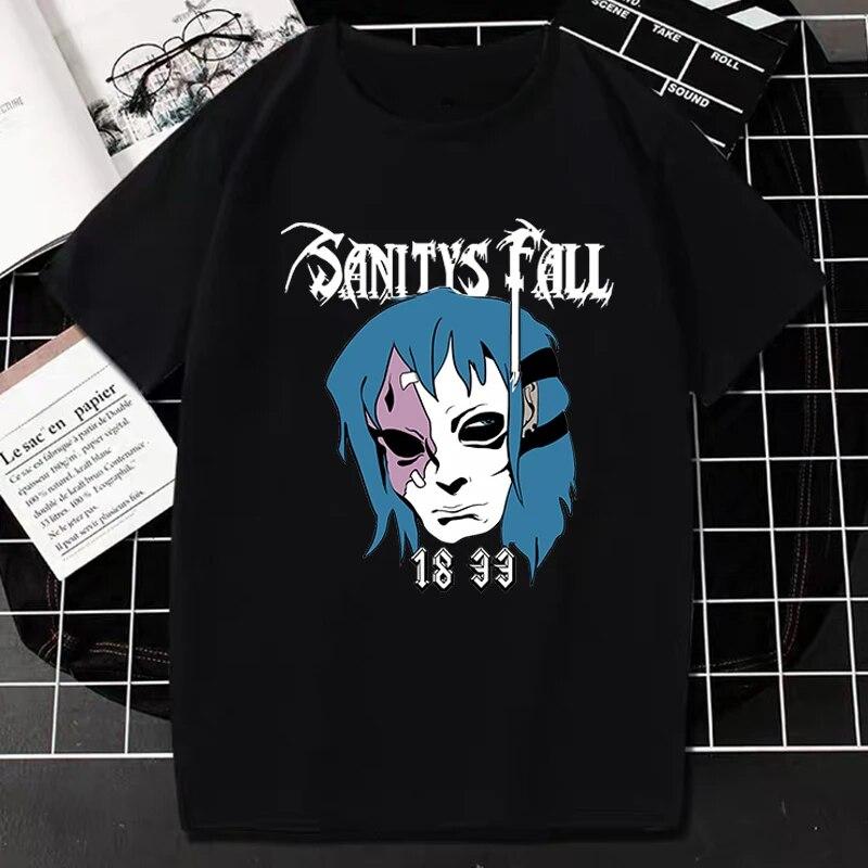 Tričko Sally Face Horror Game Print Tričko Kawaii Harajuku Anime Oblečení Ženy Unisex Móda Ležérní Tričko Hiphop Gothic Streetwear